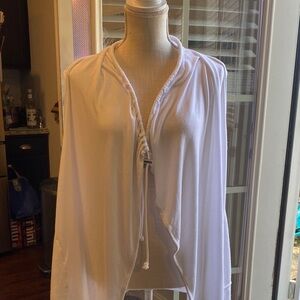 Athleta sleeveless open vest jacket toggled size L